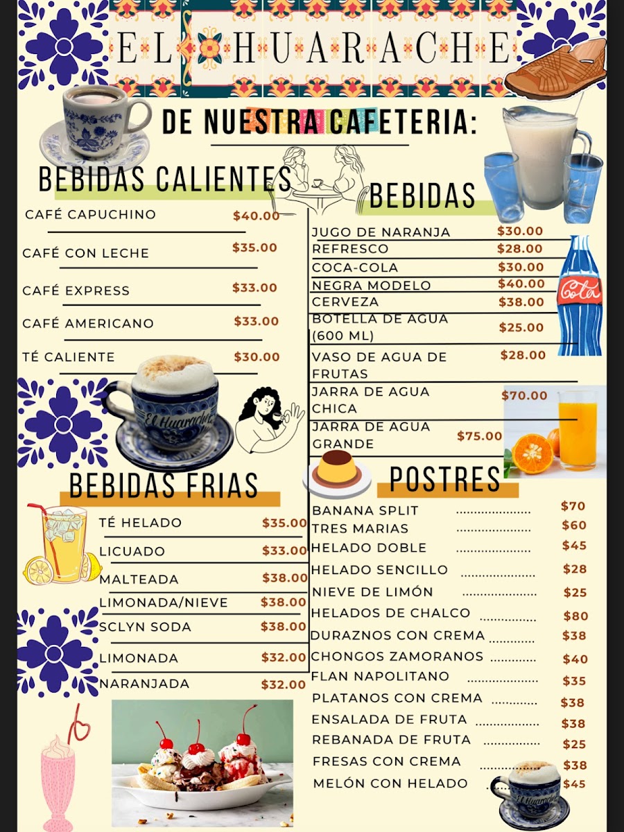 El Huarache Menu - Image 1