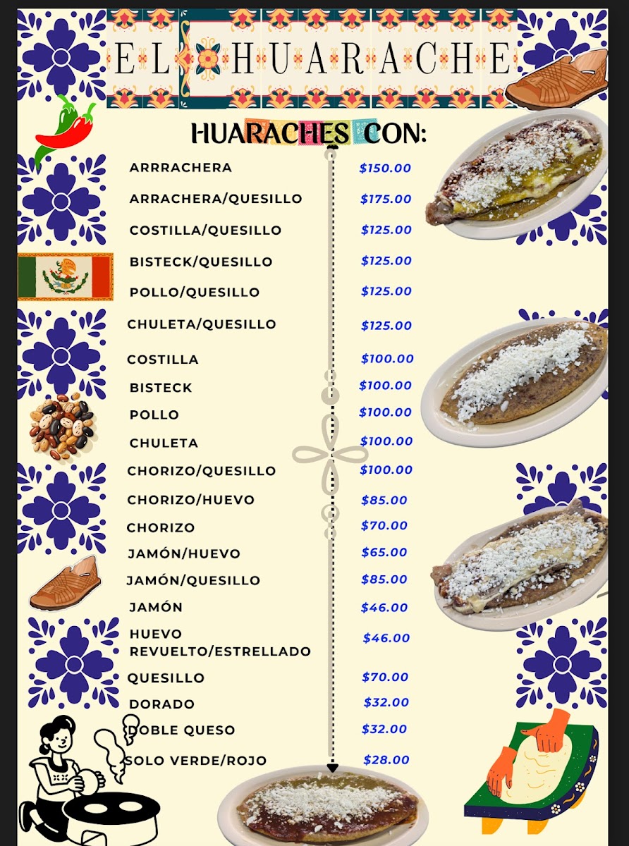 El Huarache Menu - Image 3